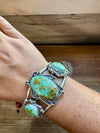 Cuff - Sterling silver Cuff Bracelet with Sonoran turquoise