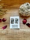 Sterling silver stud earrings with turquoise