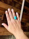 Ring size 8 1/2 - turquoise and sterling silver