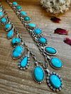 Multi Kingman turquoise charms necklace