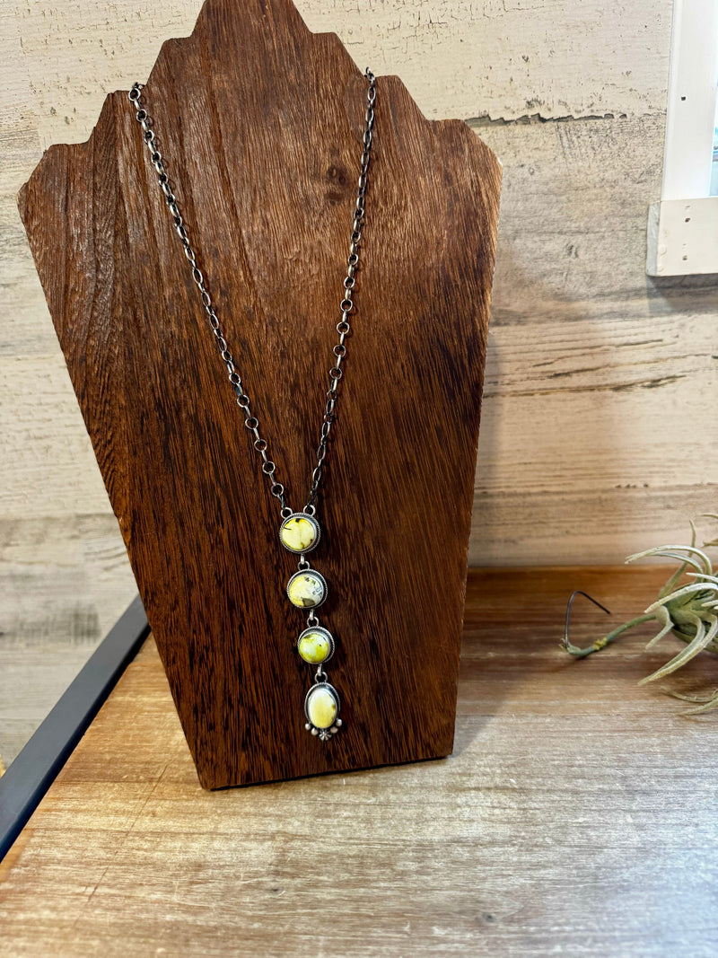 4 Stones Palomino turquoise necklace II