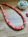 19 inch - NFR collection - sterling silver and orange spiny