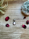 Pendant - sterling silver with pink Conch teardrop