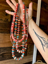 26 inch - NFR collection - sterling silver, red spiny & Turquoise