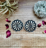 Bigger Round Sterling silver stud earrings