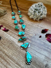 Royston turquoise necklace and earrings set