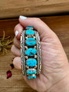 Cuff - Sterling silver Cuff Bracelet with Kingman turquoise