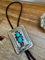 Bigger Sterling silver Bolo with turquoise