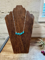 Kingman turquoise necklace on chain