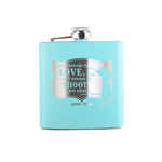 Annie Oakley Quote I Ain't Afraid to Love a Man Flask Gift - Bourbon Cowgirl