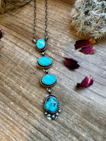 4 Stones Kingman turquoise necklace