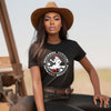 Bourbon Cowgirl Logo Black Tee Shirt - Bourbon Cowgirl