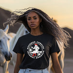 Bourbon Cowgirl Logo Black Tee Shirt - Bourbon Cowgirl