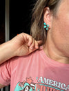 Stud 3 teardrop Turquoise Earrings option 2