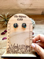 Cowboy hat Stud earrings with turquoise