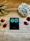 Flower Stud Blue Turquoise Earrings