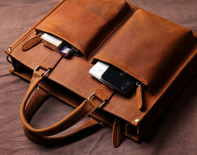 The Dagmar Leather Briefcase | Vintage Leather Messenger Bag