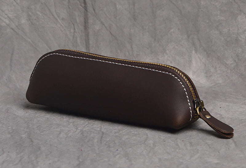 The Paavo Leather Pen Case | Leather Makeup Pouch