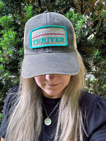 Survivor Thriver Distressed Snap Back Trucker Hat