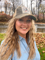 Bourbon Cowgirl Distressed Black Snap Back Trucker Hat