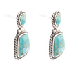 Arizona Blue Turquoise and Sterling Silver Roped Earrings