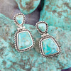 Arizona Blue Turquoise and Sterling Silver Roped Earrings