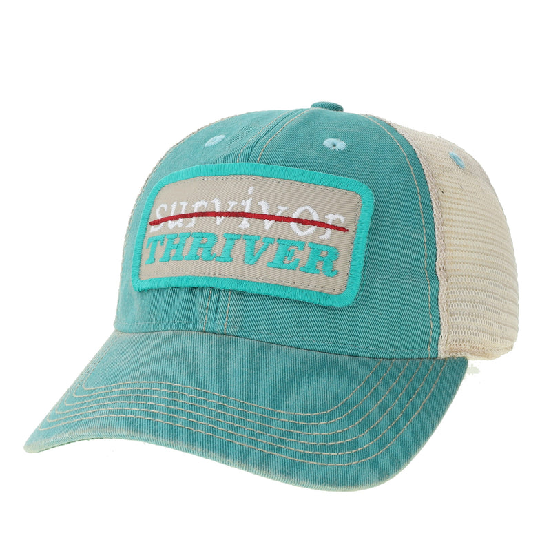 Survivor Thriver Distressed Snap Back Trucker Hat