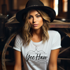 Boot Stitch Yee Haw T-Shirt Bourbon Cowgirl