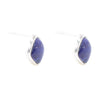 Abstract Blue Lapis and Sterling Silver Post Earrings