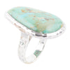 Abstract Blue Turquoise and Sterling Silver Ring