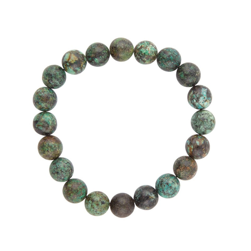 African Turquoise Stretch Beaded Bracelet