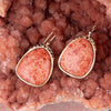 Agave Orange Sponge Coral Golden Drop Earrings