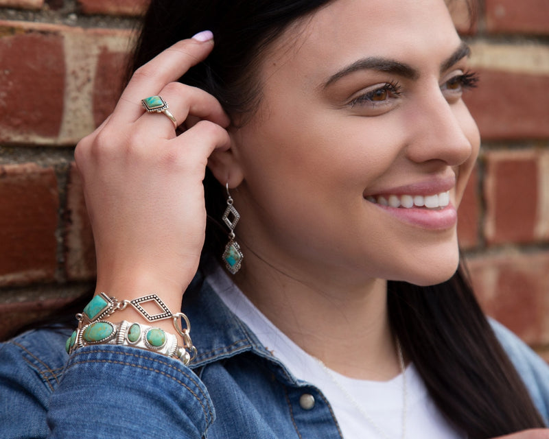 Anemone Turquoise and Sterling Silver Bracelet