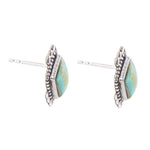 Anenome Petite Turquoise and Sterling Silver Stud Earrings