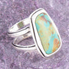 Art Blue Turquoise and Sterling Silver Statement Ring