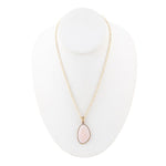 Aruba Pink Opal Golden Pendant Necklace