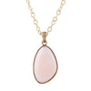 Aruba Pink Opal Golden Pendant Necklace