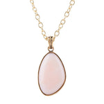 Aruba Pink Opal Golden Pendant Necklace