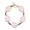 Aruba Pink Opal Golden Link Toggle Bracelet