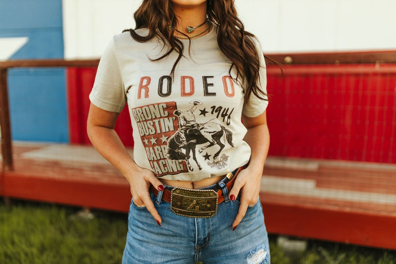 Bronc Bustin' Rodeo 1946 Graphic Tee